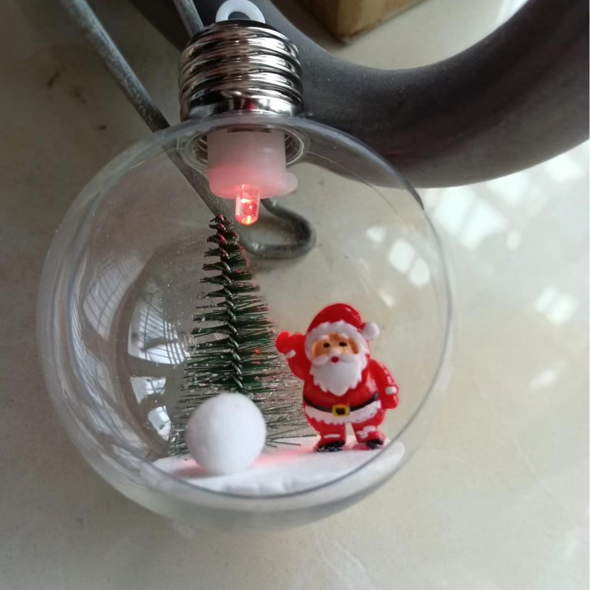 Christmas lighted Christmas ball decoration Christmas pendant Christmas window transparent light bulb ball Christmas supplies
