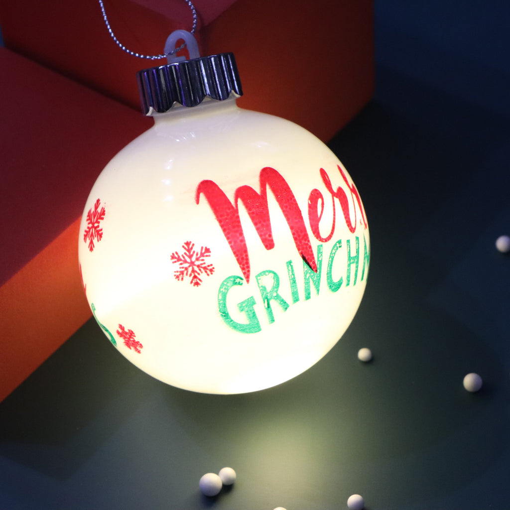 Christmas lighted Christmas ball decoration Christmas pendant Christmas window transparent light bulb ball Christmas supplies