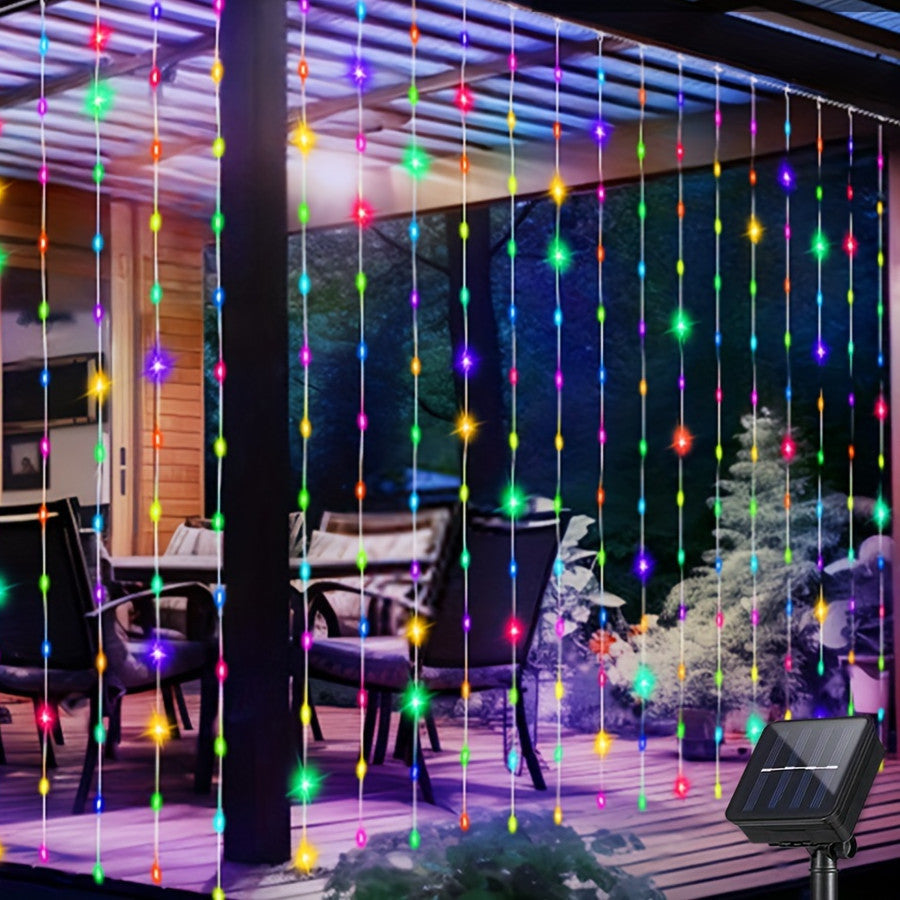 Cross-border LED copper wire curtain light string USB Christmas decoration star fairy light string light solar copper wire light